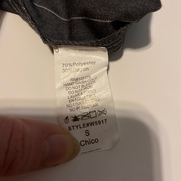 Mustard Seed Long Vest Women’s Small Grey and White Stripes - Picture 10 of 14